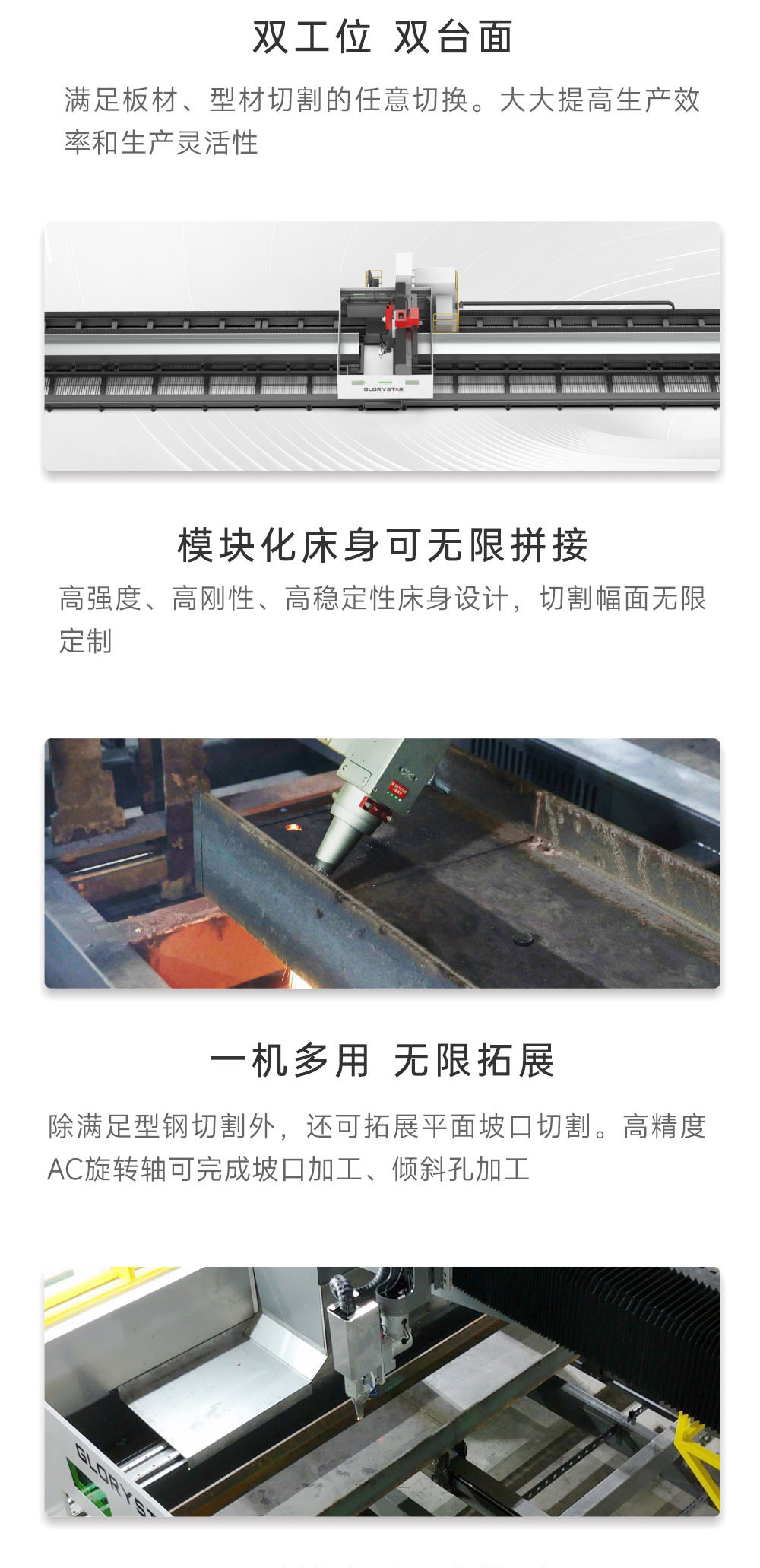 ??&nbsp;H型鋼激光切割機(jī)解決方案